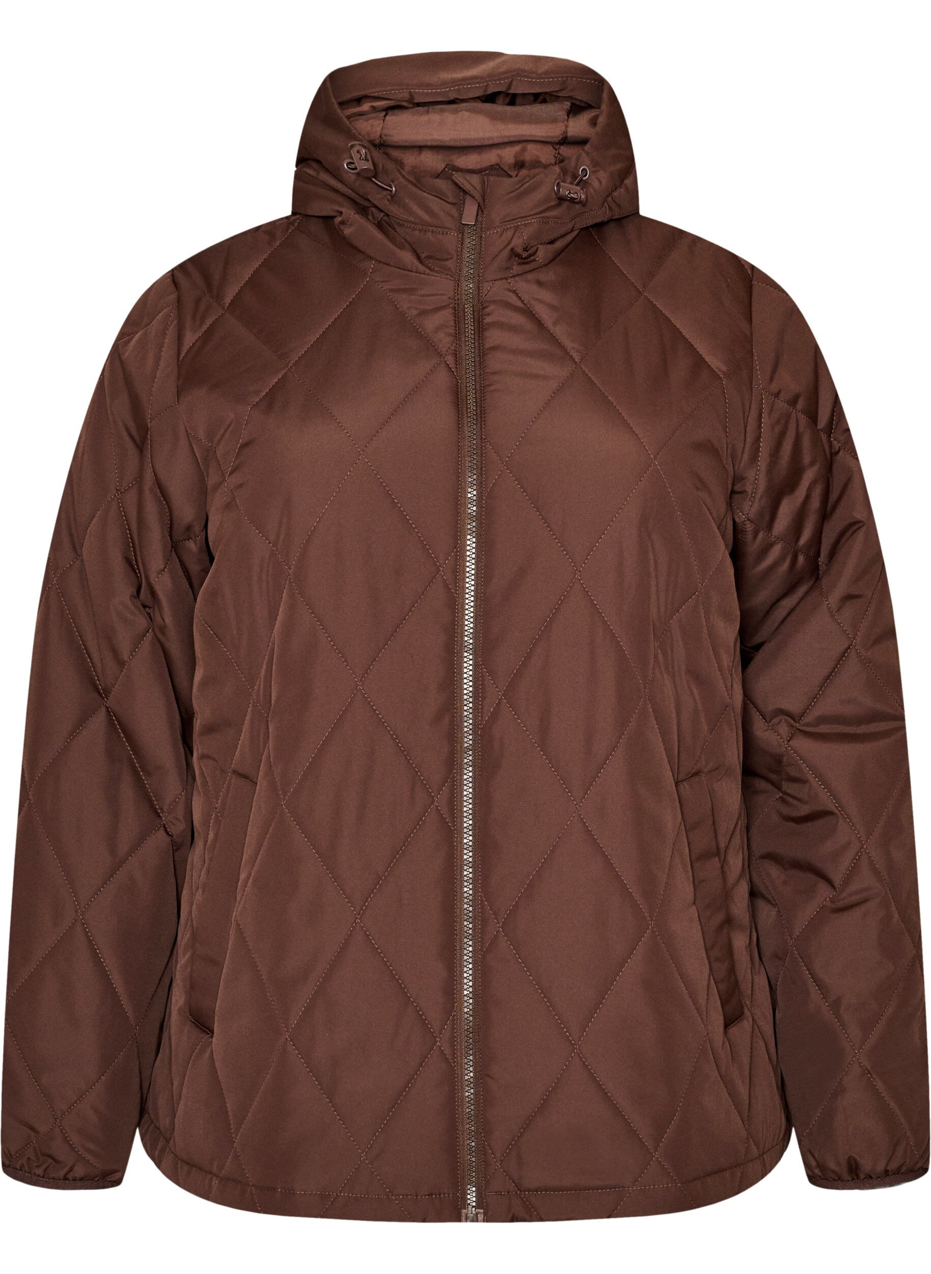 Lightly padded jacket with diamond quilt