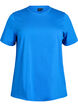 Basic cotton T-shirt with round neck, Blue, Packshot image number 0