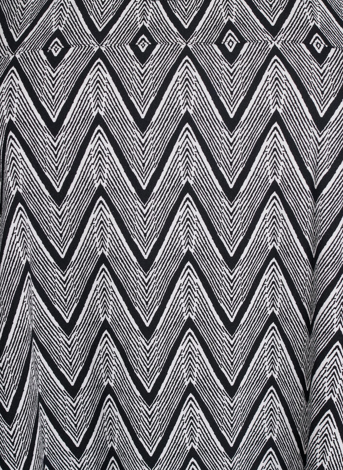 Short-sleeved, printed cotton dress, Black, Packshot image number 2