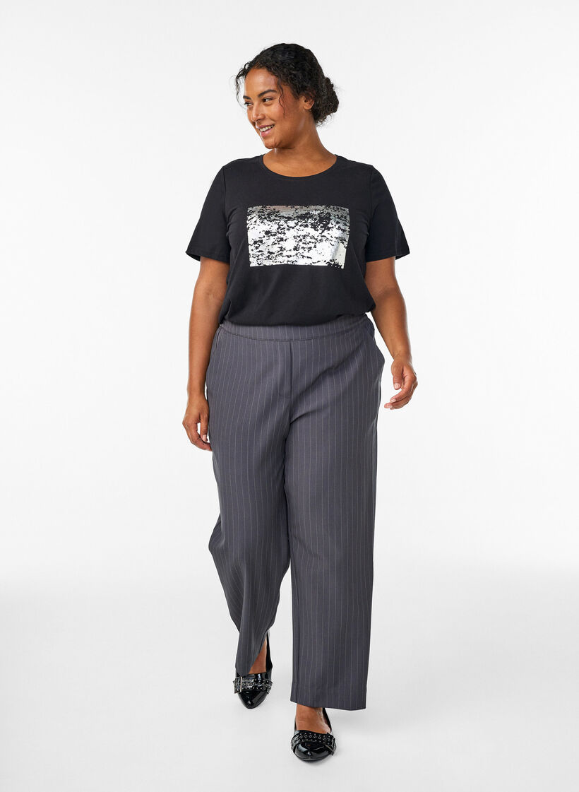 FLASH - T-shirt with print, Black, Model image number 1