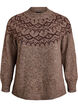Jumper with Nordic pattern, Brown, Packshot image number 0