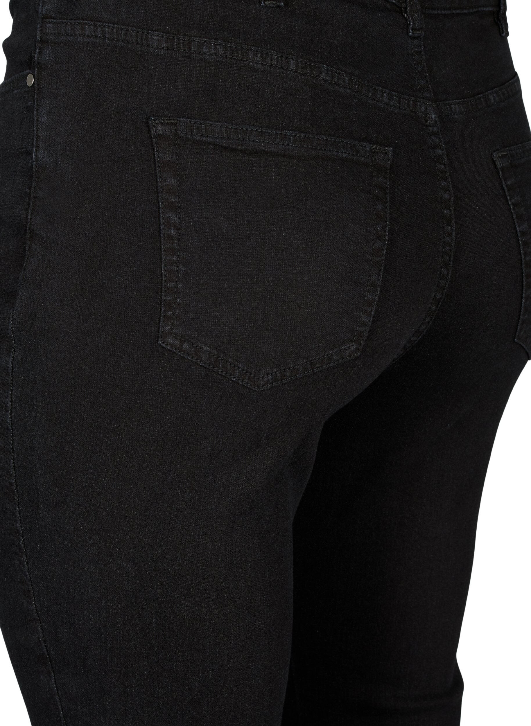 Zizzifashion High-waisted Amy jeans with super slim fit, Black, Packshot image number 3