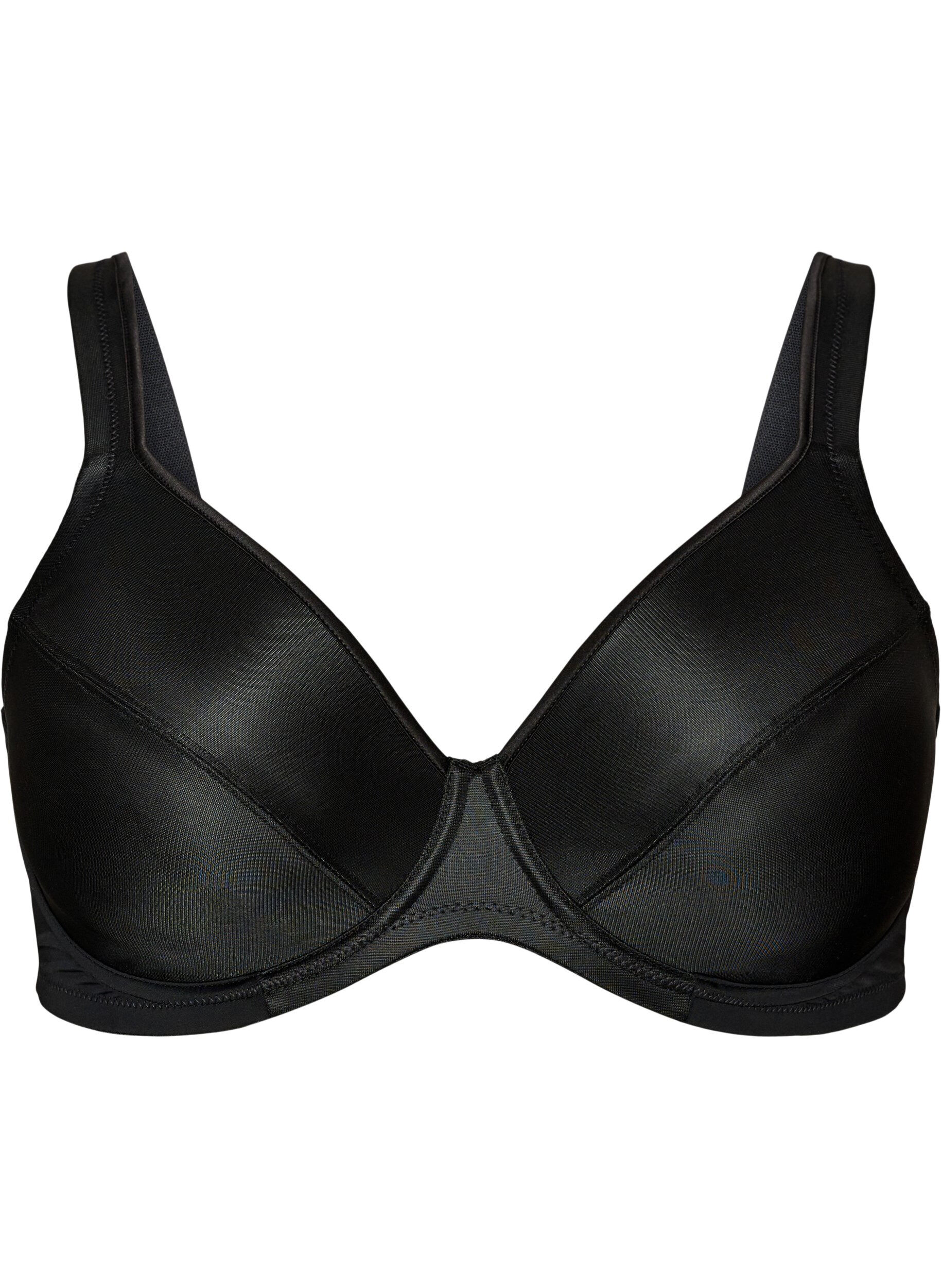 Zizzifashion High support bra with moulded cups, Black, Packshot image number 0