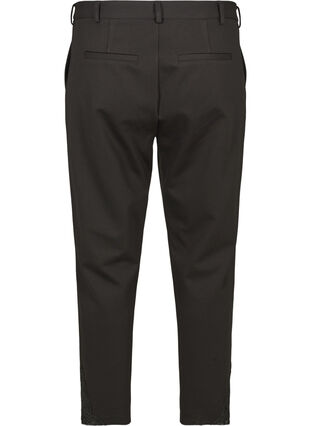 Classic trousers with lace, Black, Packshot image number 1