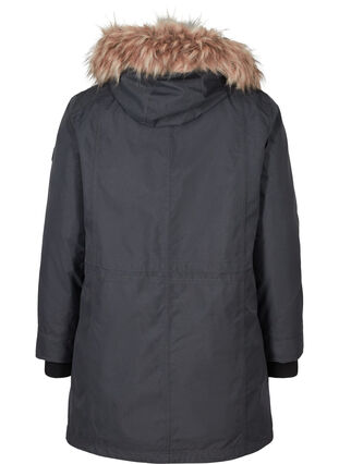 Waterproof winter jacket with a hood, Black, Packshot image number 1
