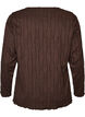 Jersey blouse with a wavy texture, Brown, Packshot image number 1