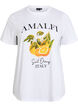 Organic cotton T-shirt with citrus print, White, Packshot image number 0