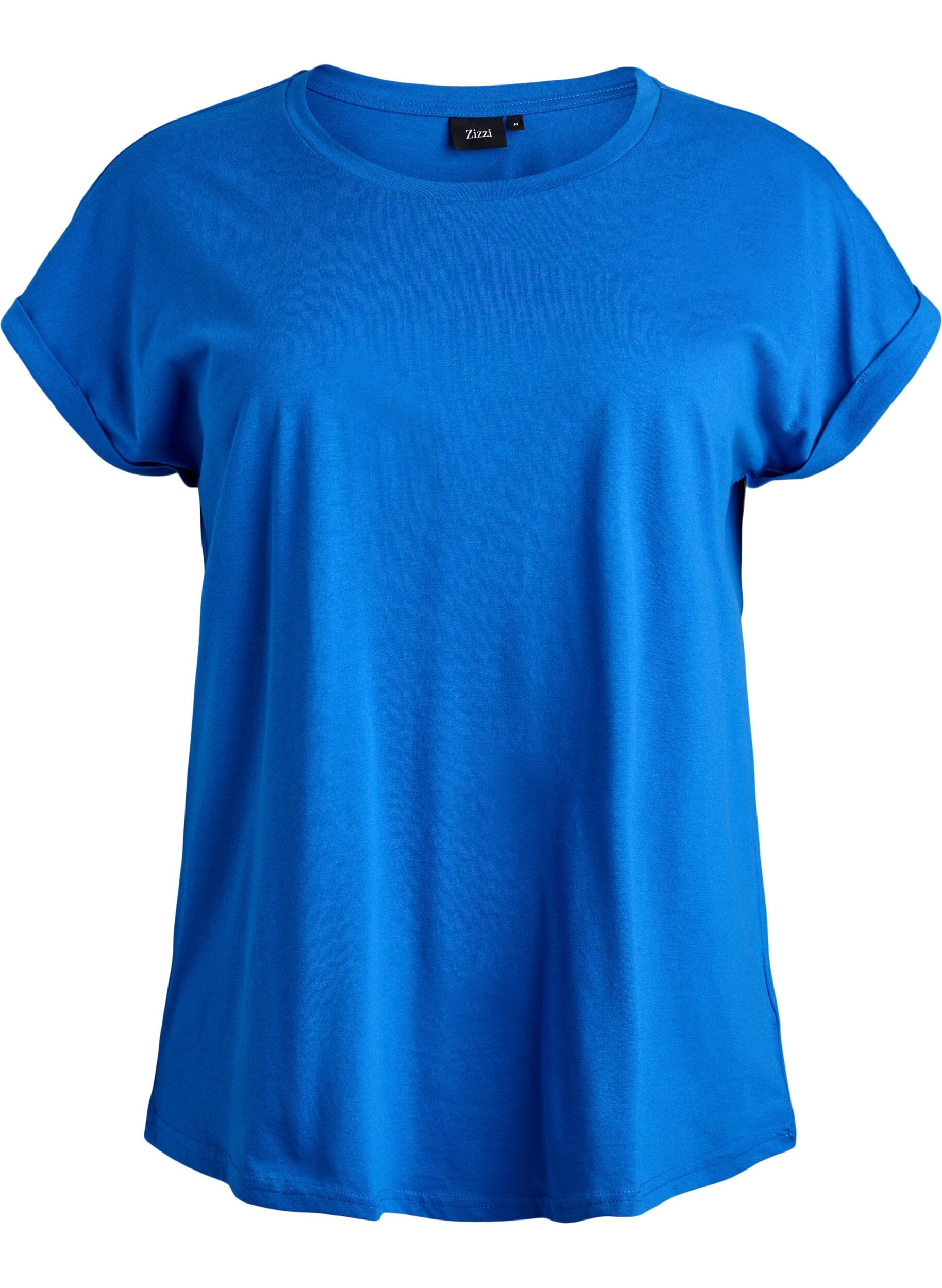 ZizzifashionShort-sleeved t-shirt in a cotton blend, Blue, Packshot image number 0