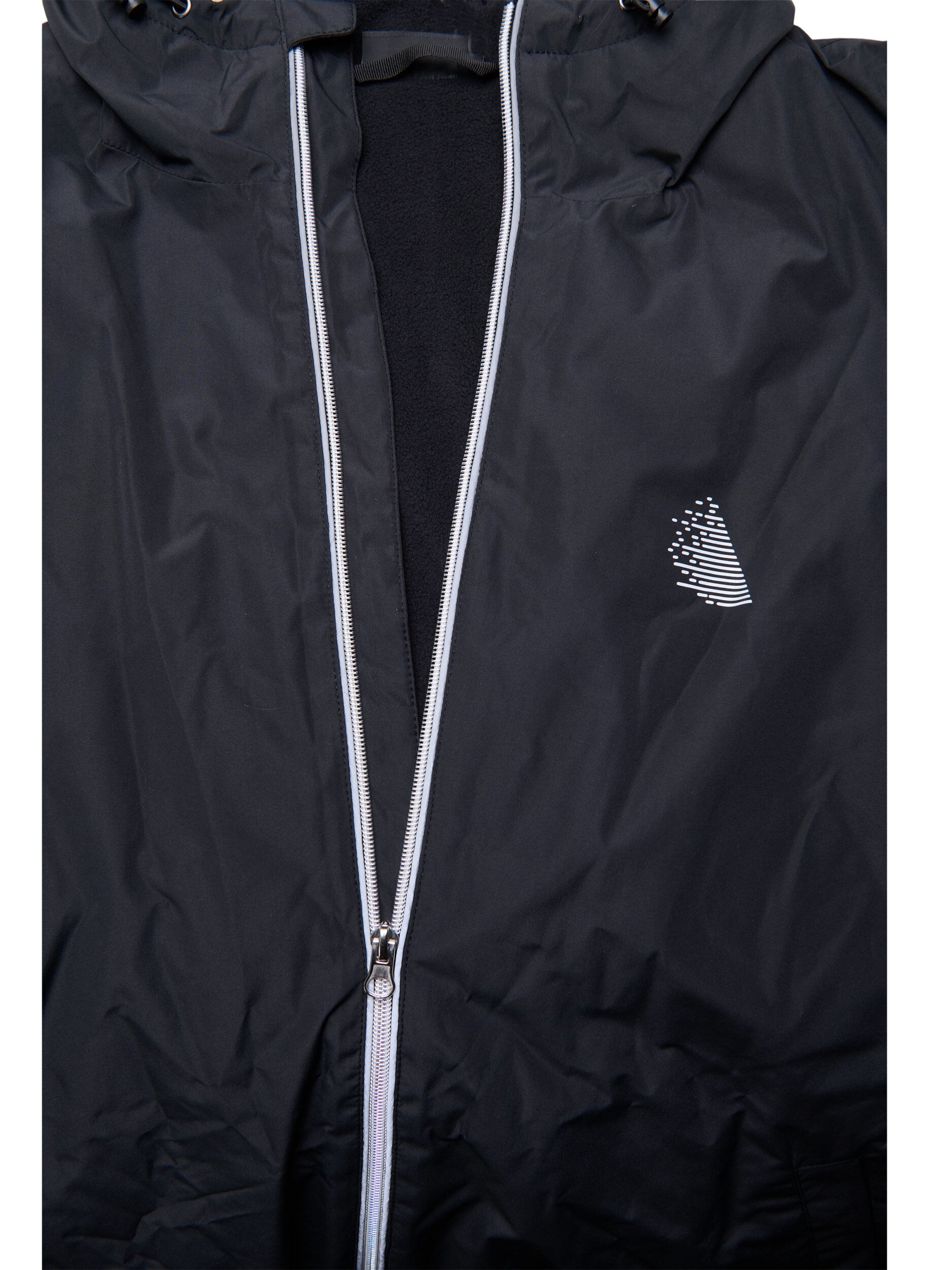 Zizzifashion Hooded rain jacket with reflective piping, Black, Packshot image number 3