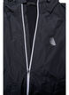 Hooded rain jacket with reflective piping, Black, Packshot image number 3