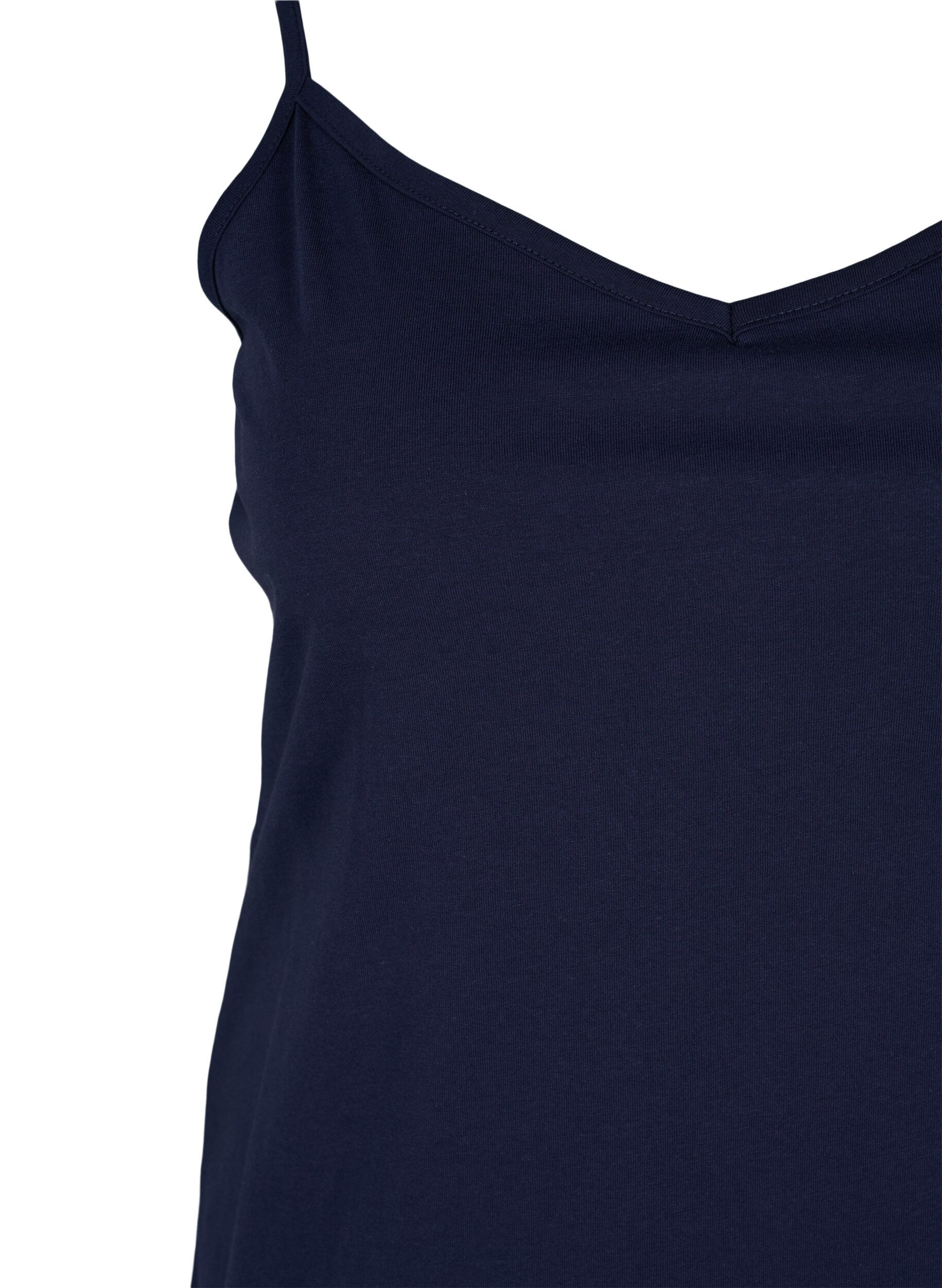 Zizzifashion Cotton basic top 2-pack, Black/Navy B, Packshot image number 3