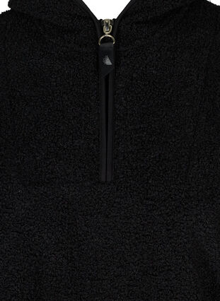 Teddy anorak with a hood and pockets, Black, Packshot image number 2