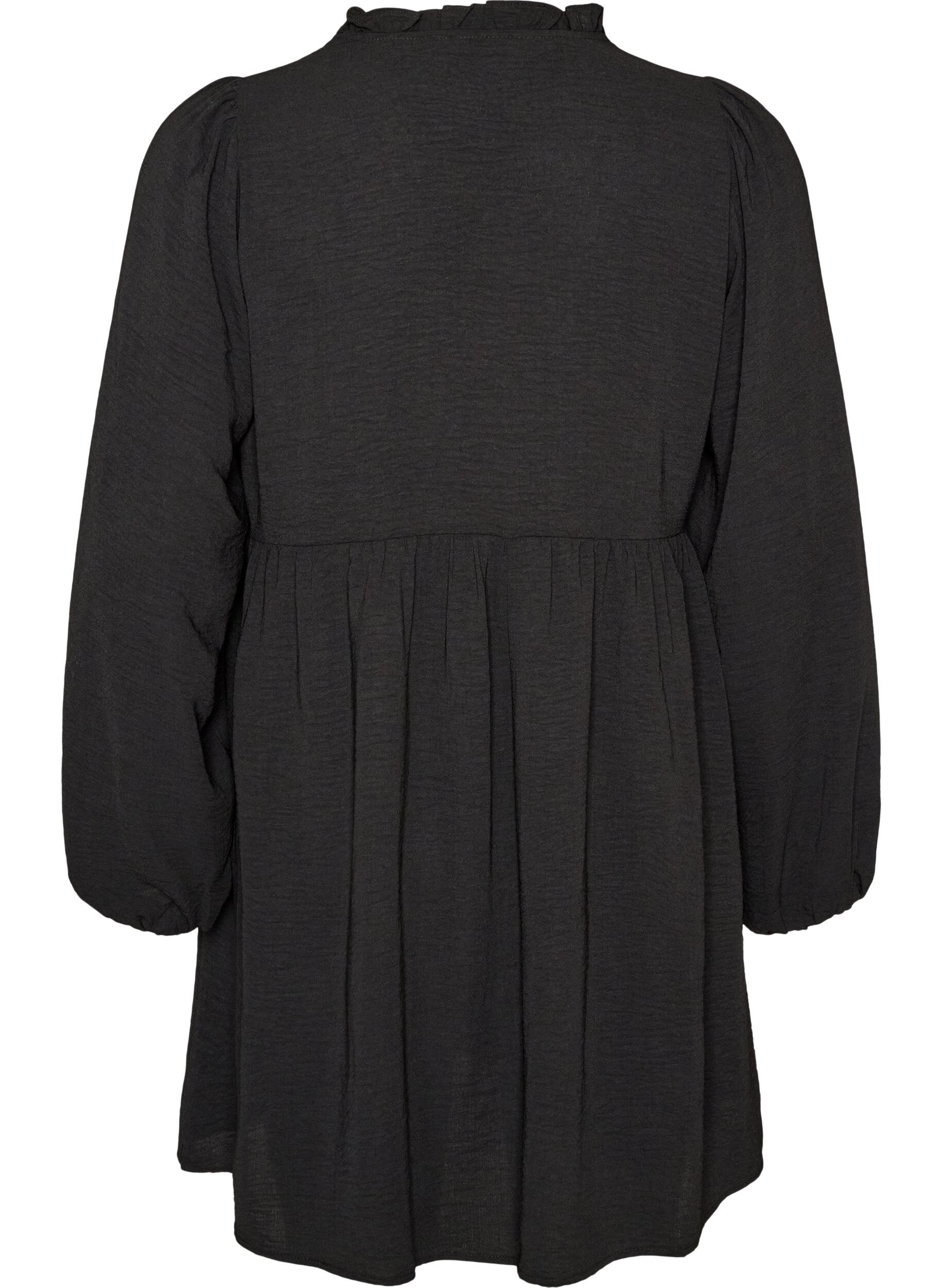 ZizzifashionA-line dress with an empire line, Black, Packshot image number 1