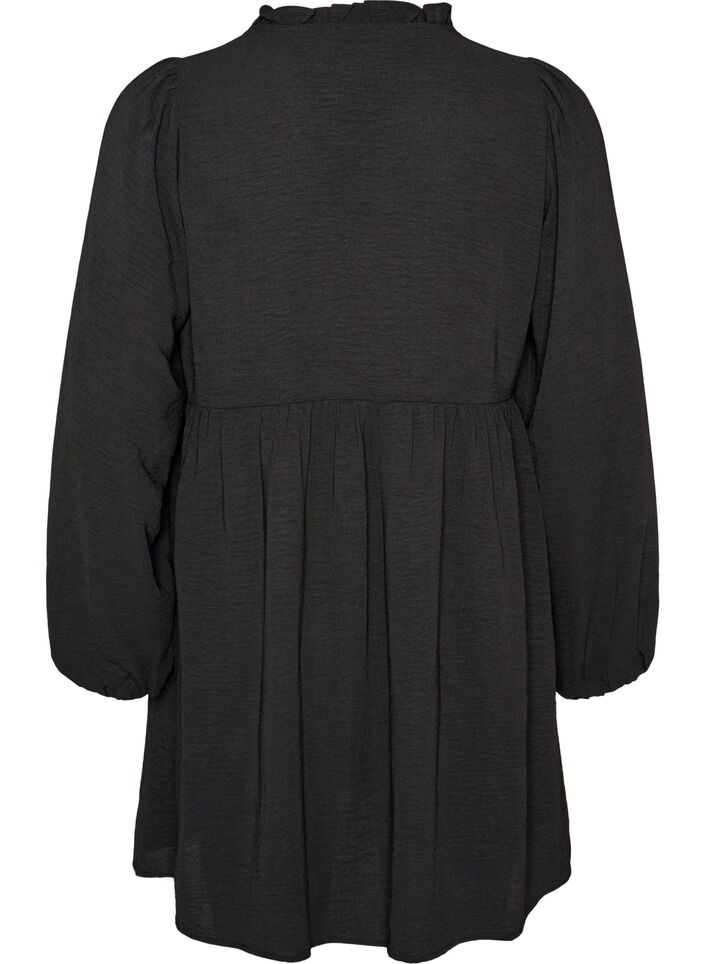 A-line dress with an empire line, Black, Packshot image number 1