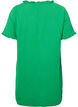 Short-sleeved cotton tunic with ruffles, Bright Green, Packshot image number 1