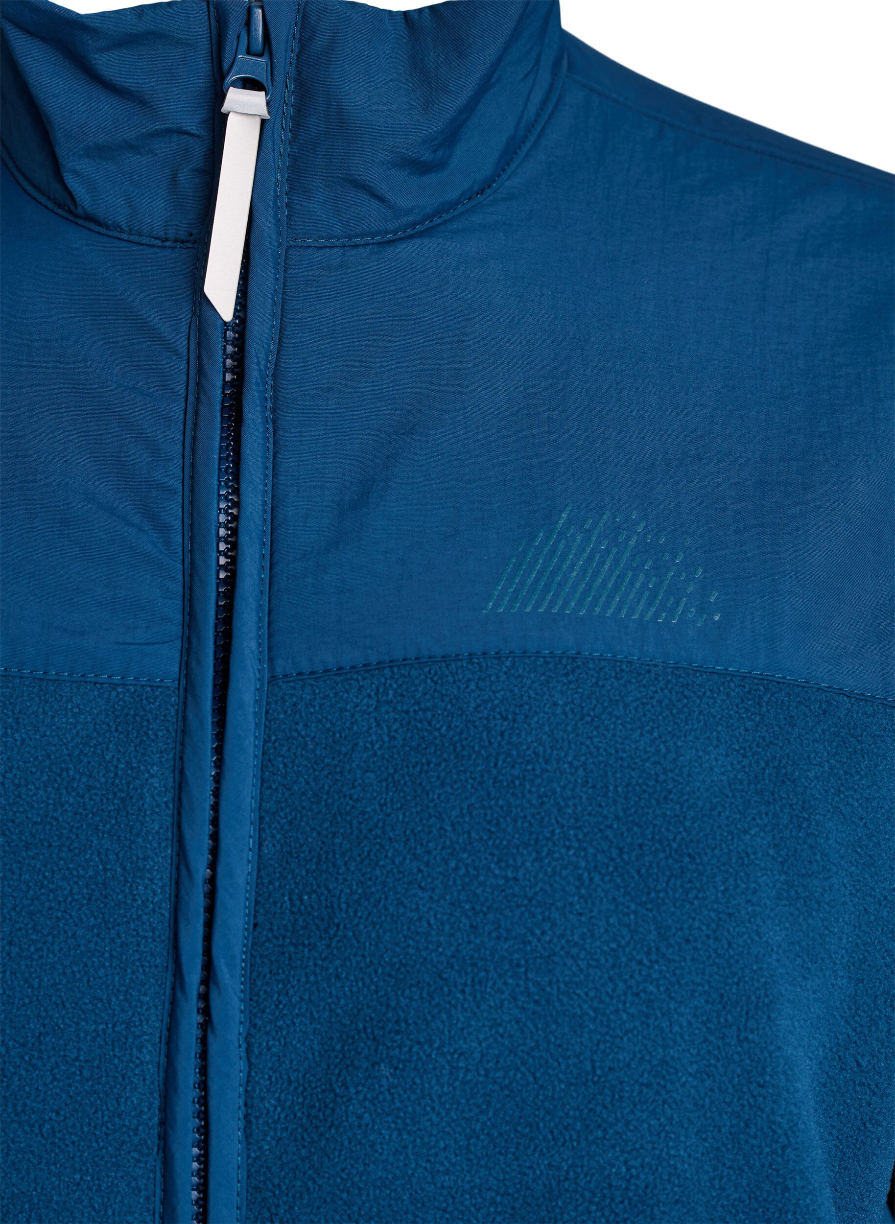 Zizzifashion Fleece jacket with high collar and pockets, Blue, Packshot image number 2