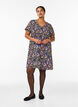 Short a-line dress with floral print, Blue, Model image number 1