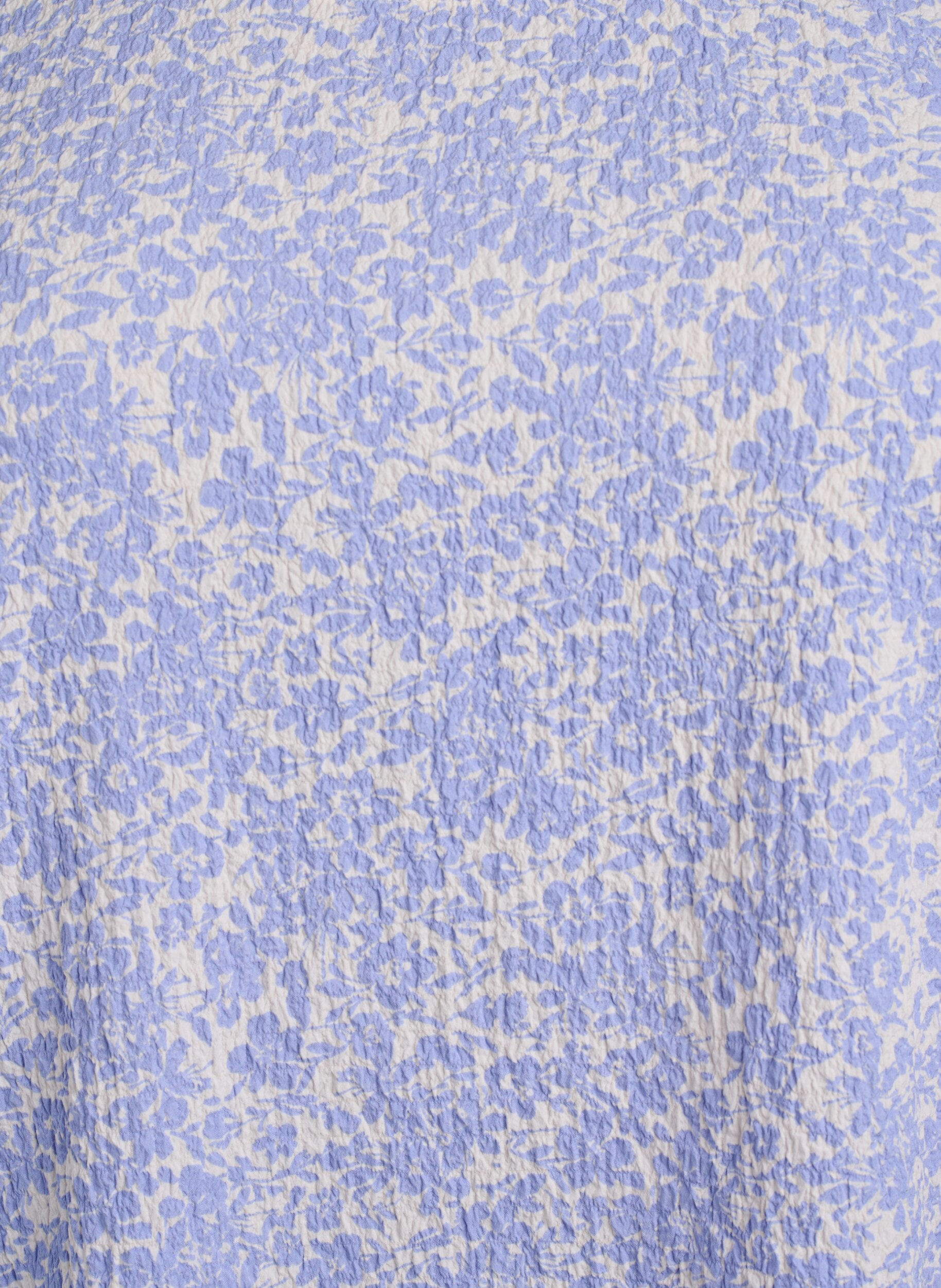 Zizzifashion Short-sleeved blouse with texture, Blue, Packshot image number 2