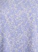 Short-sleeved blouse with texture, Blue, Packshot image number 2