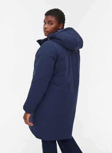Winter jacket with a drawstring waist, Navy Blazer, Model image number 1