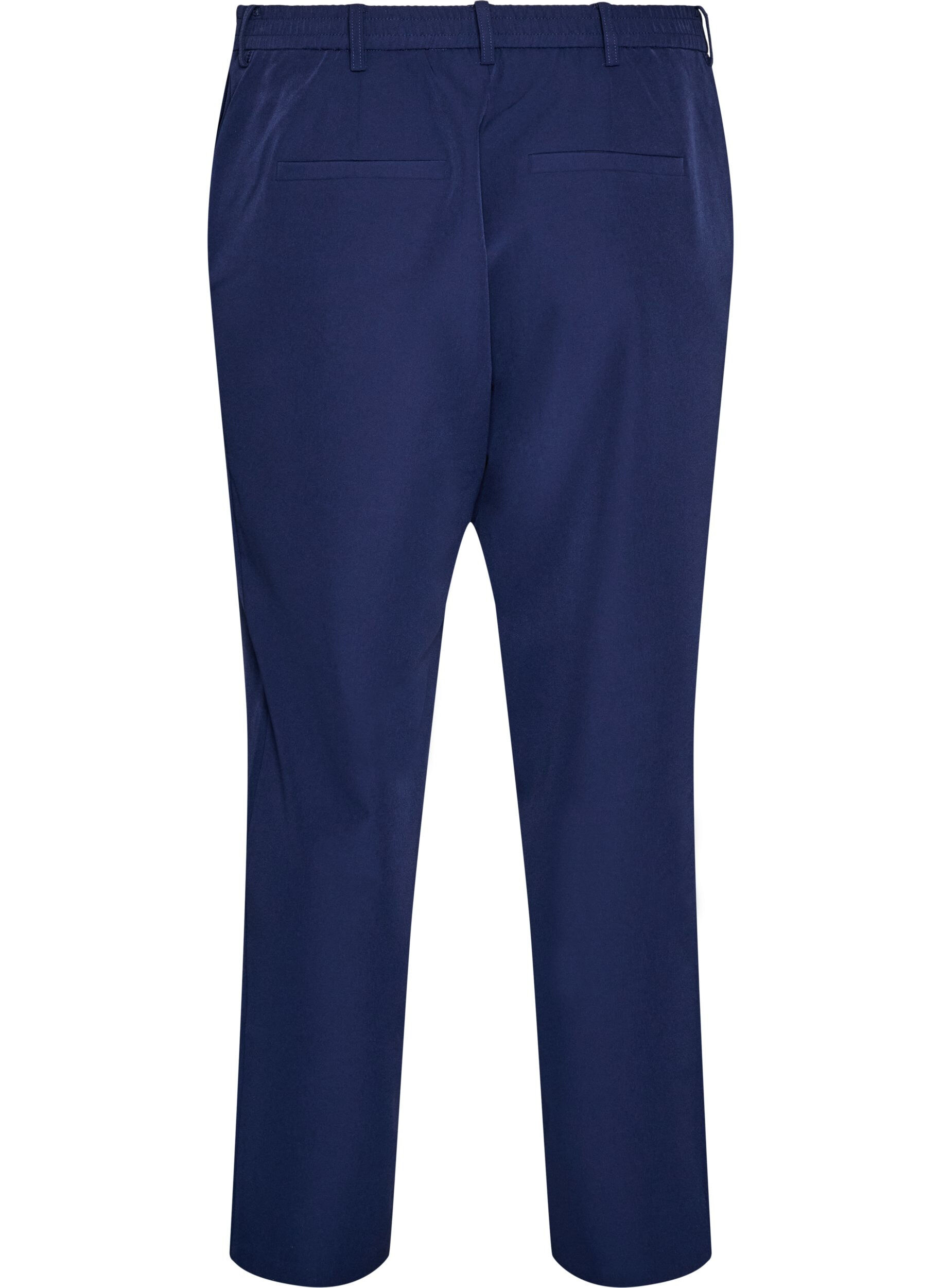 ZizzifashionTrousers with pockets and straight legs, Blue, Packshot image number 1