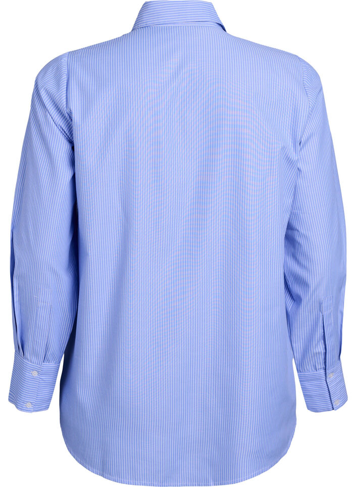 Shirt with stripes and studs, Blue, Packshot
