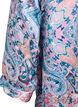 Satin-look blouse with a paisley print and 3/4 sleeves, Blue, Packshot image number 3