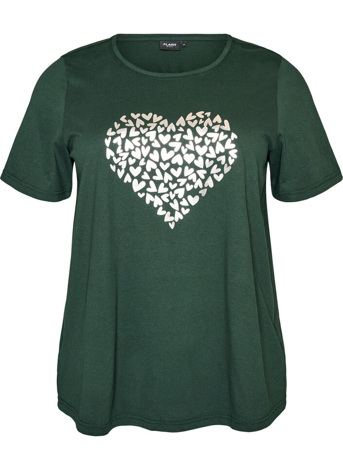 T-shirt with motif, Green, Packshot image number 0