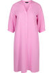 Long shirt dress with 3/4 sleeves, Begonia Pink, Packshot image number 0
