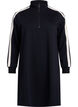 Short sweatshirt dress with a high neck, Black, Packshot image number 0