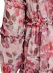 Floral midi dress with ruffle details and sheer sleeves, Rose, Packshot image number 3