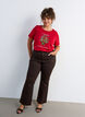 Christmas t-shirt in organic cotton, Red, Model image number 1