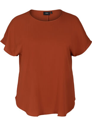 Blouse with short sleeves and a round neckline, Arabian Spice, Packshot image number 0