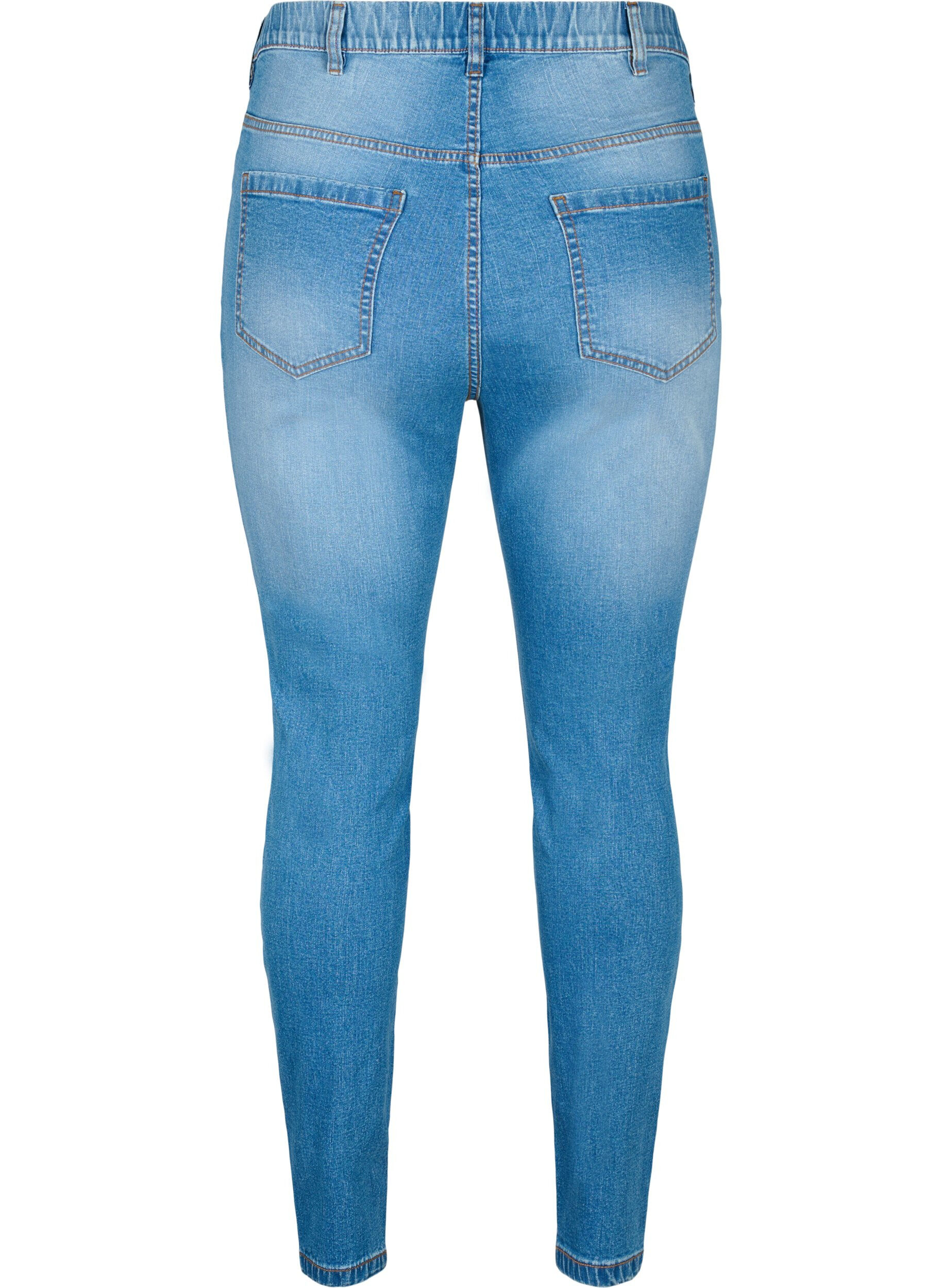 Zizzifashion Jeggings with back pockets, Blue denim, Packshot image number 1