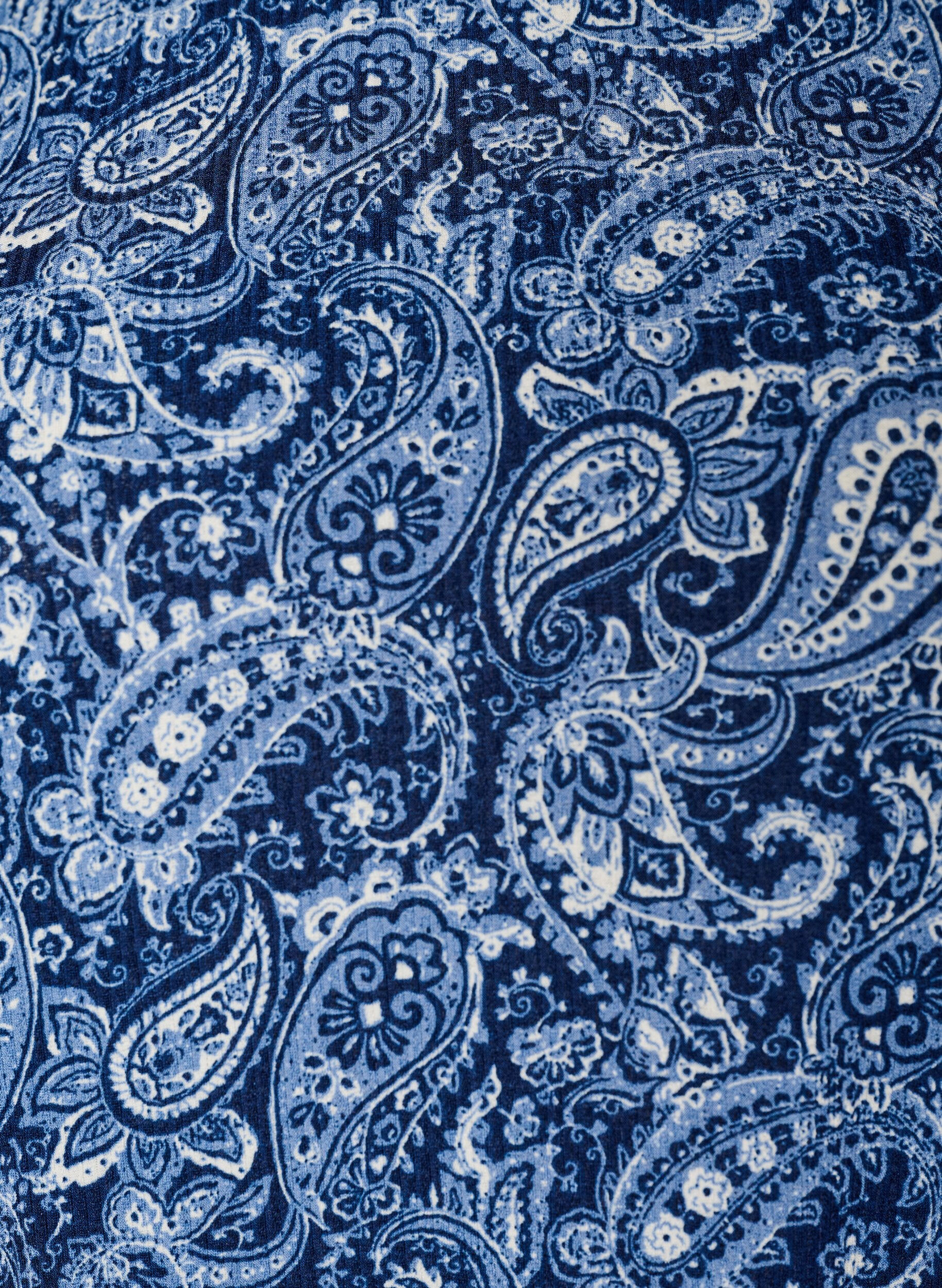 Zizzifashion Patterned blouse with short sleeves, Blue, Packshot image number 2