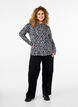 Long-sleeved blouse with leopard print, Dark Grey, Model image number 1