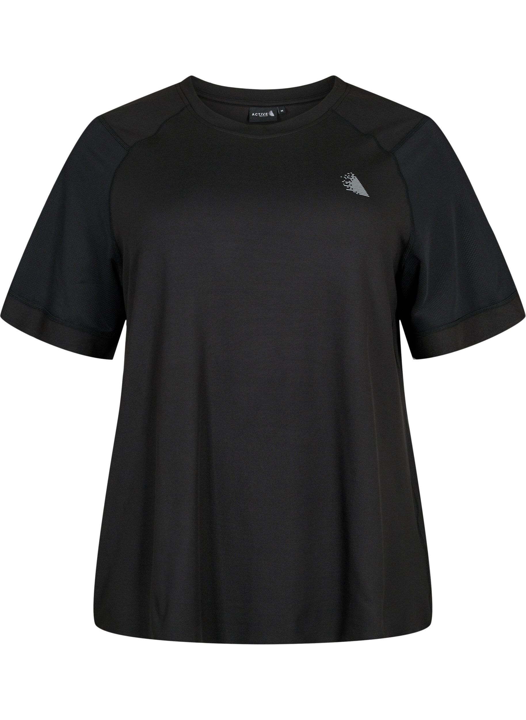 Zizzifashion Short-sleeved training t-shirt with round neck, Black, Packshot image number 0