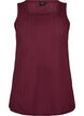 Night top in organic cotton with a textured pattern, Dark Bordeaux, Packshot image number 0