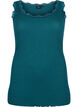 Top with lace trim, Green, Packshot image number 0