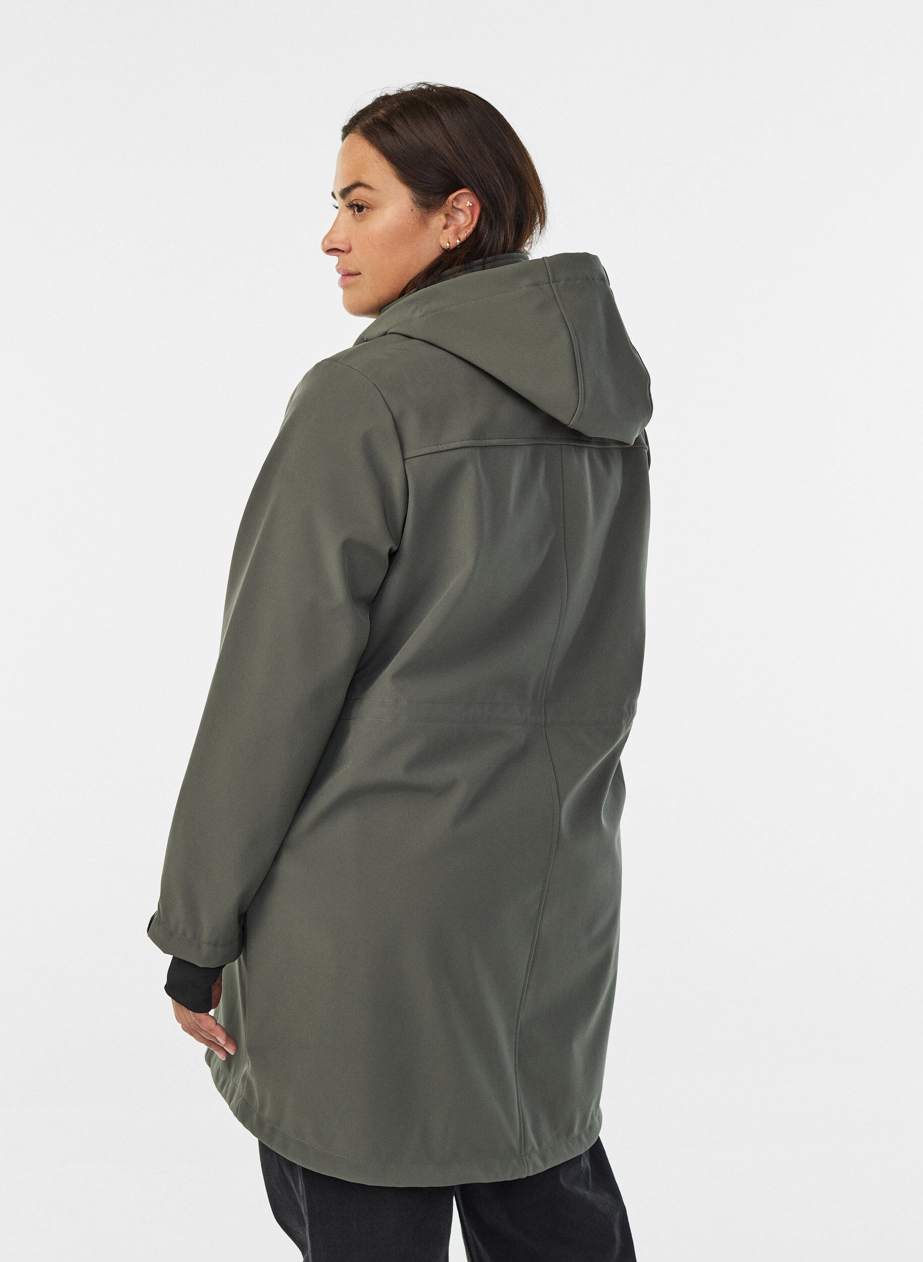 ZizzifashionSoftshell jacket with detachable hood, Dark Grey, Model image number 2