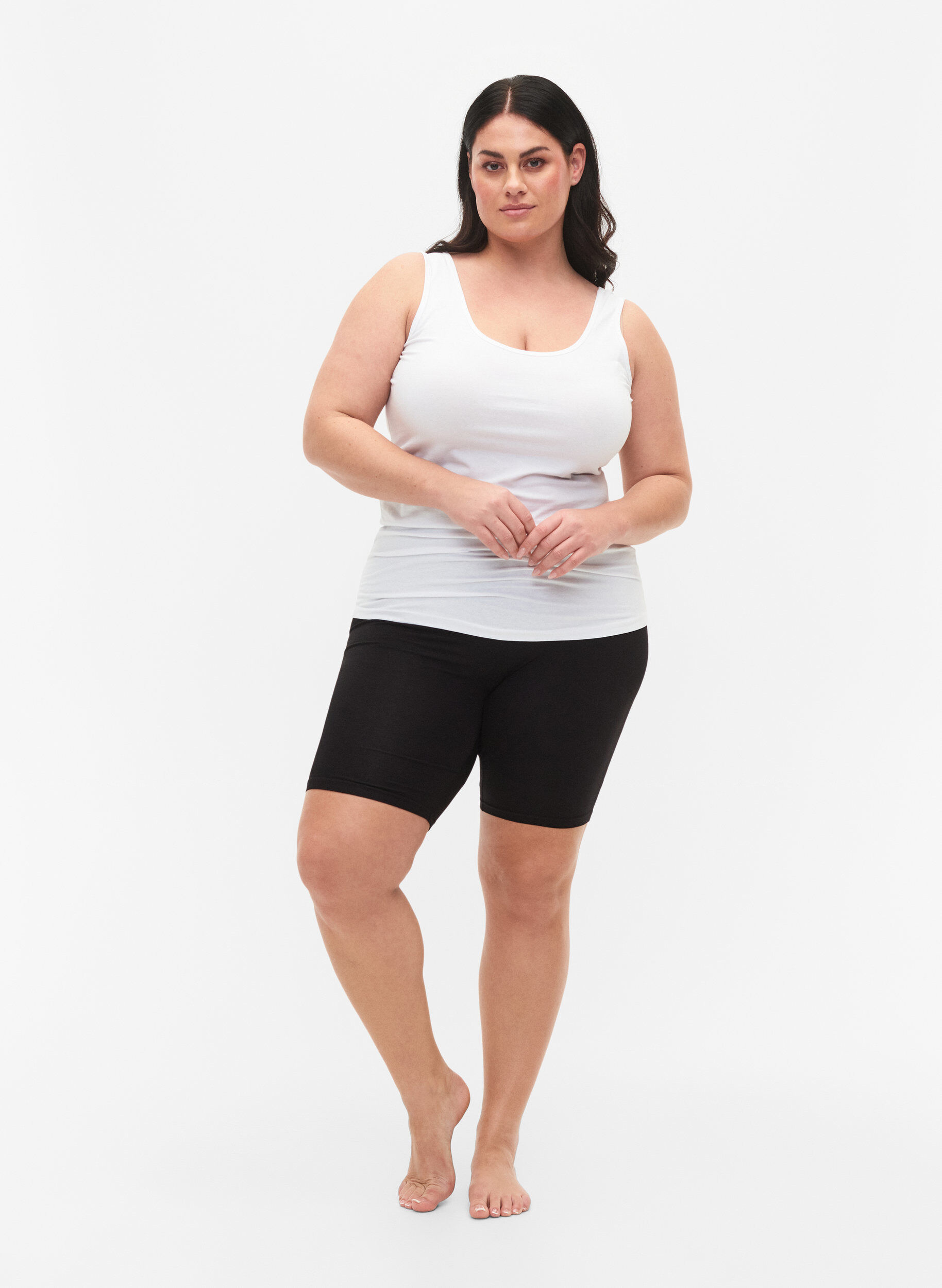 Zizzifashion2-pack viscose cycling shorts, Black, Model image number 1