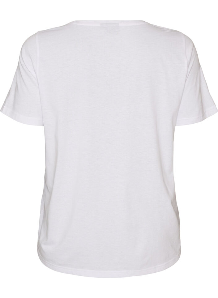 T-shirt with motif, White, Packshot image number 1
