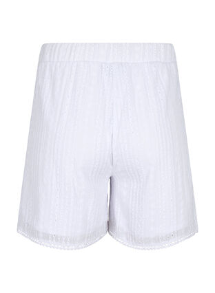 Shorts with textured fabric, Bright White, Packshot image number 1