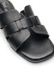 Sandal with wide straps and a square toe, Black, Packshot image number 3