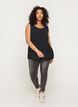 Sleeveless top in cotton, Black, Model image number 2