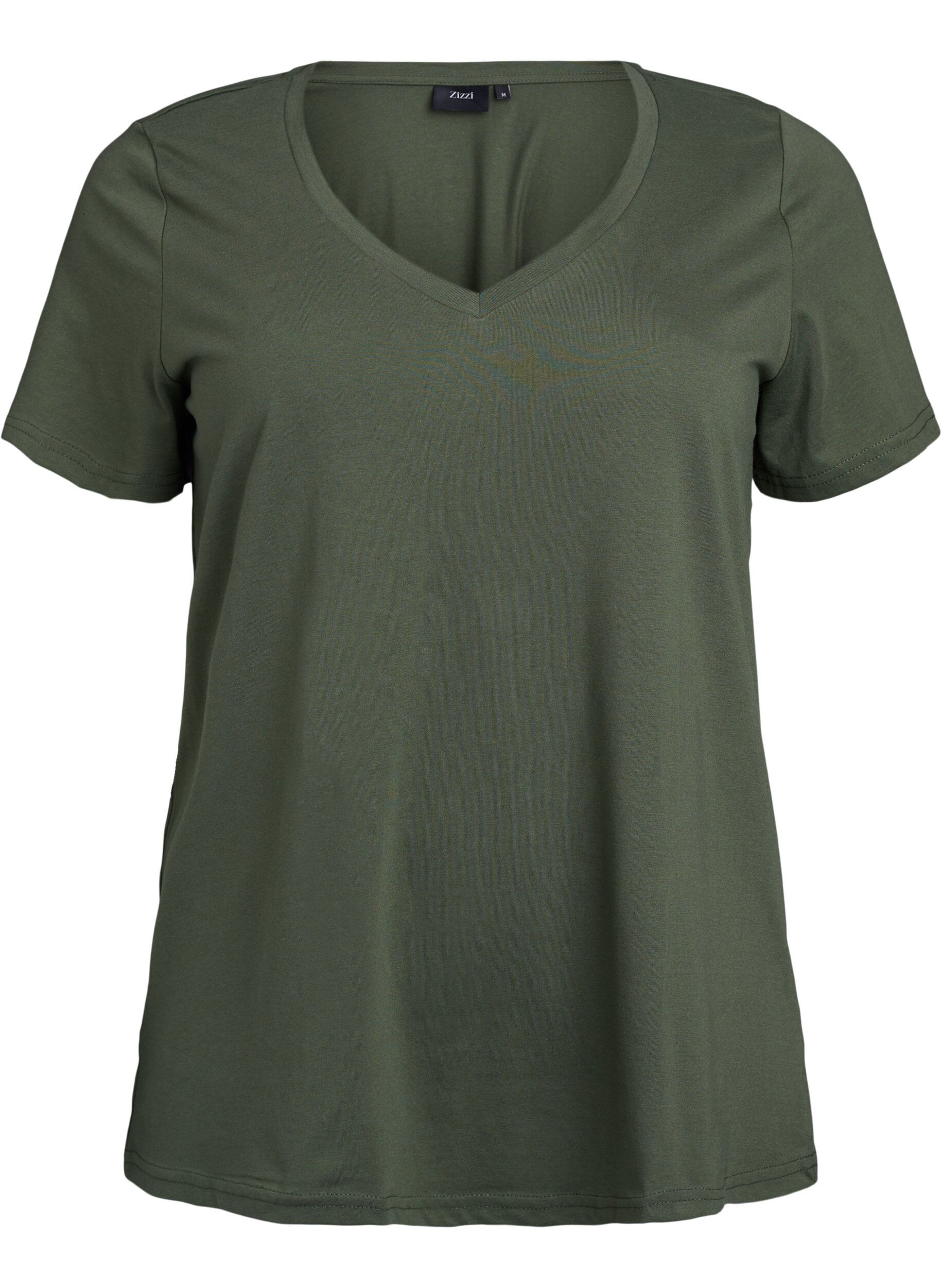Short sleeve t-shirt with v-neckline