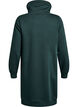 Short sweatshirt dress with high collar and pockets, Green, Packshot image number 1
