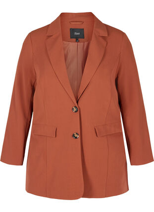 Blazer with button fastening and pockets, Tortoise Shell, Packshot image number 0