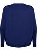 Blouse with boat neck and balloon fit, Blue, Packshot image number 1