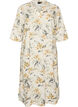 Midi dress in linen and viscose with 1/2 sleeves, White, Packshot image number 0